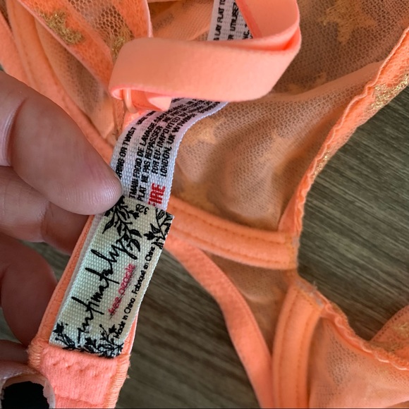 Free People Semi Sheer Star Print Mesh Bra - Picture 7 of 7